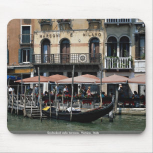Secluded cafe terrace, Venice, Italy Mouse Pad