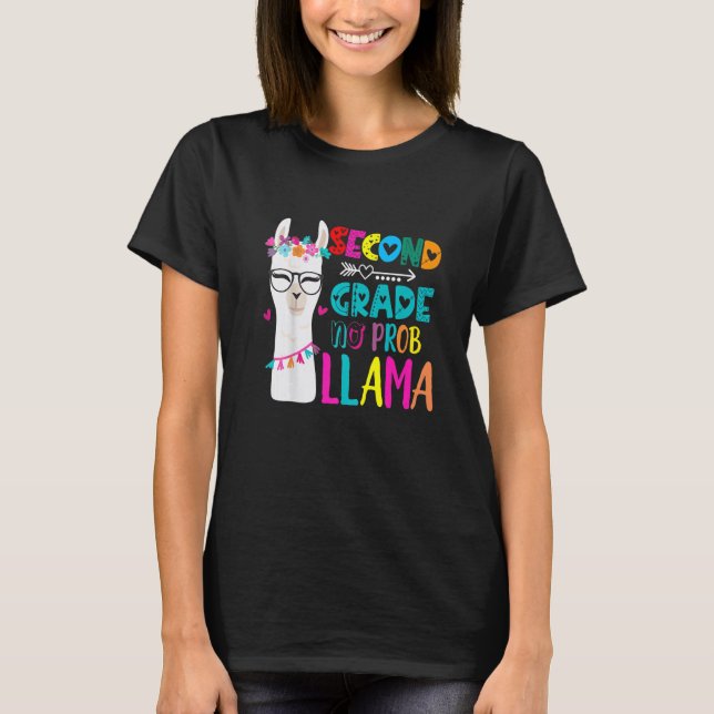 Second 2nd Grade Teacher 100 days smarter No Prob  T-Shirt (Front)