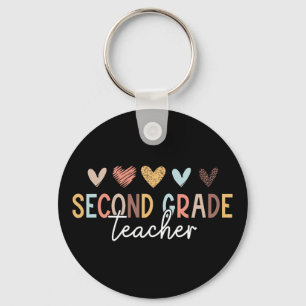 Second 2nd Grade Teacher First Day Of School Byck Key Ring