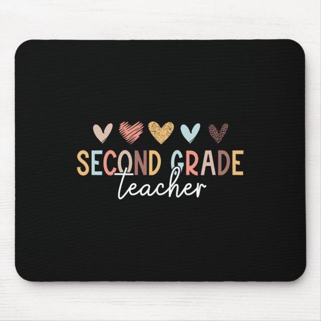 Second 2nd Grade Teacher First Day Of School Byck  Mouse Pad (Front)