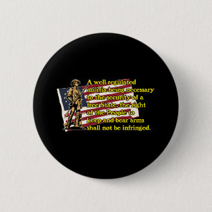 Second Amendment 6 Cm Round Badge
