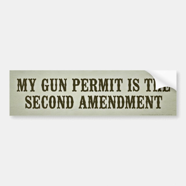 Second Amendment Bumper Sticker (Front)