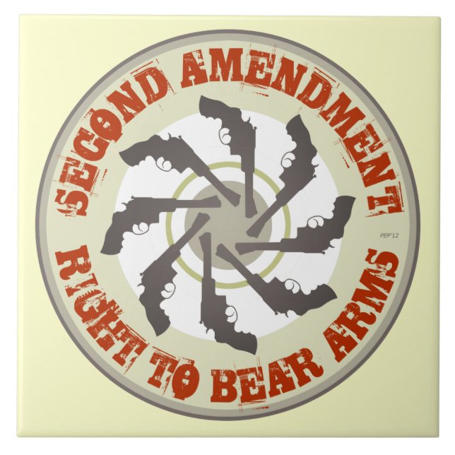 Second Amendment Ceramic Tile (Front)