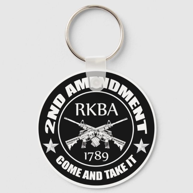 Second Amendment Come And Take It RKBA AR's Key Ring (Front)