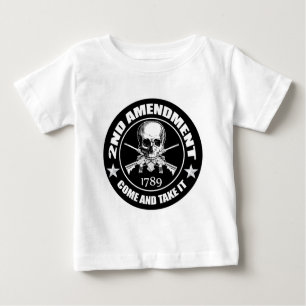 Second Amendment Come and Take It Skull and AR's Baby T-Shirt
