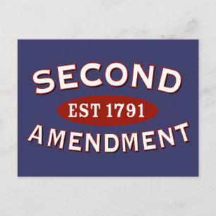 Second Amendment Est 1791 Postcard