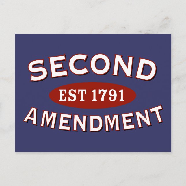 Second Amendment Est 1791 Postcard (Front)