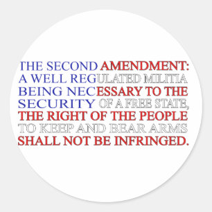 Second Amendment Flag Classic Round Sticker
