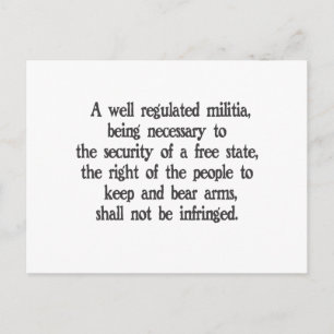 Second Amendment Postcard