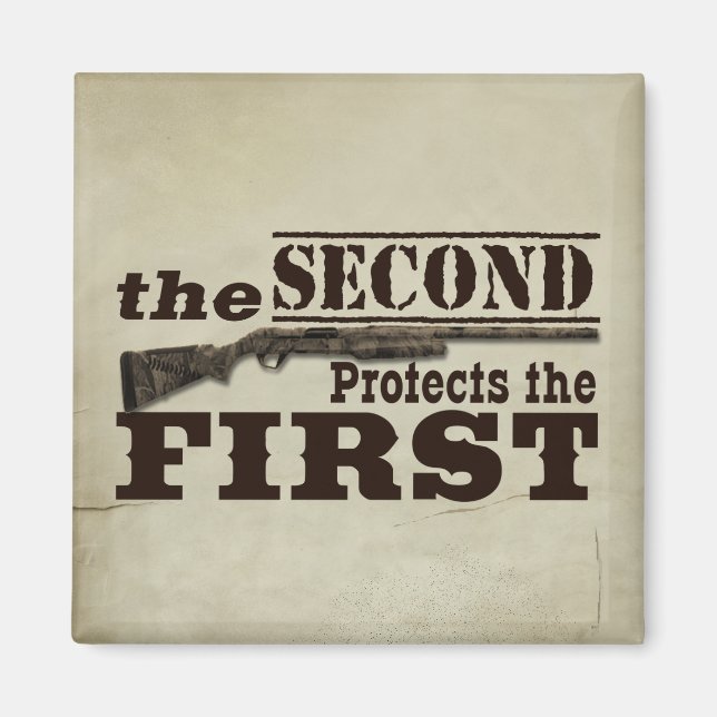 Second Amendment Protects First Amendment Magnet (Front)