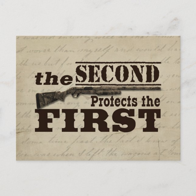 Second Amendment Protects First Amendment Postcard (Front)