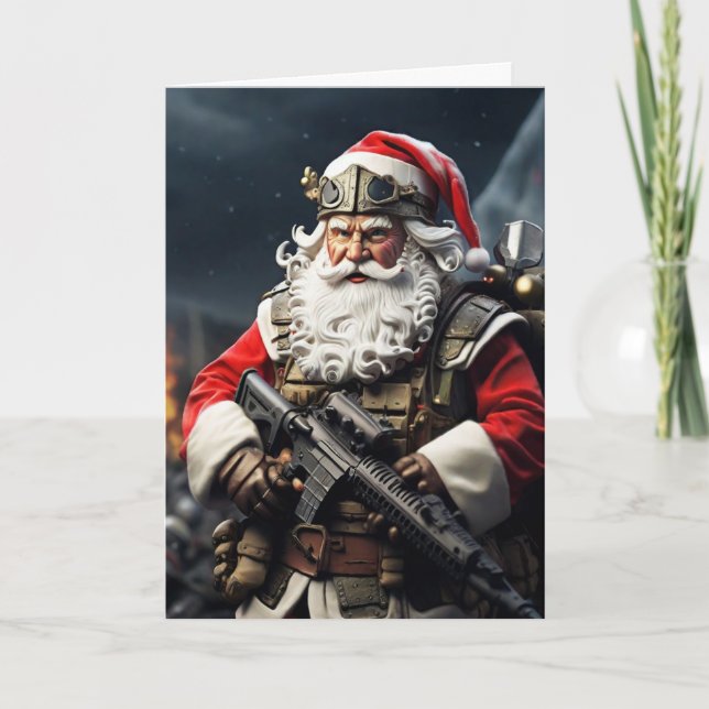 Second Amendment Santa Christmas Card Conservative (Front)