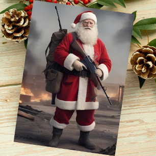 Second Amendment Santa Funny Christmas Holiday Card
