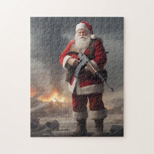 Second Amendment Santa Funny Christmas Jigsaw Puzzle