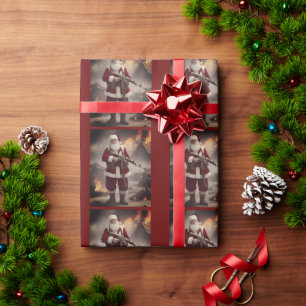  Second Amendment Santa Funny Christmas Wrapping Paper