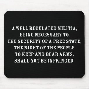 Second Amendment Text Mouse Pad