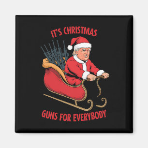 Second Amendment Trump As Santa Christmas Magnet