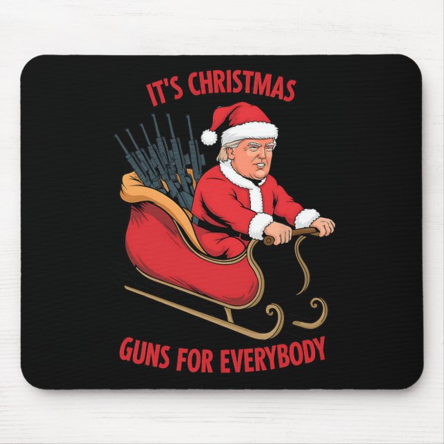 Second Amendment Trump As Santa Christmas  Mouse Pad (Front)