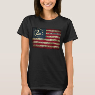 Second Amendment Vintage Flag Well Regulated Milit T-Shirt