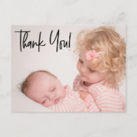 Second Baby Girl Photo thank you Script Birth