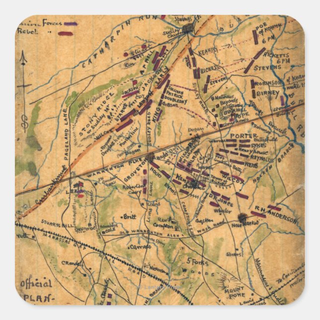 Second Battle of Bull Run Square Sticker (Front)