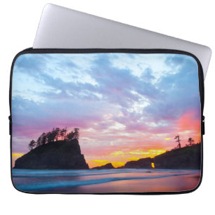 Second Beach at sunset, Washington Laptop Sleeve