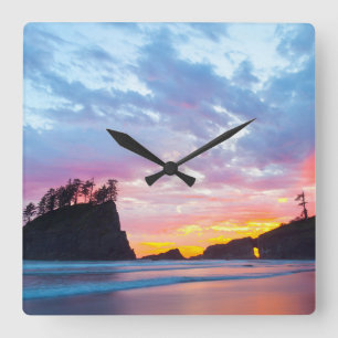 Second Beach at sunset, Washington Square Wall Clock