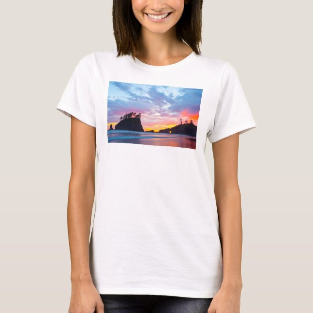 Second Beach at sunset, Washington T-Shirt (Front)