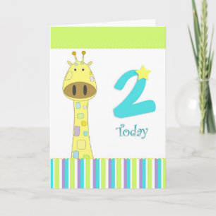 Second birthday boy card