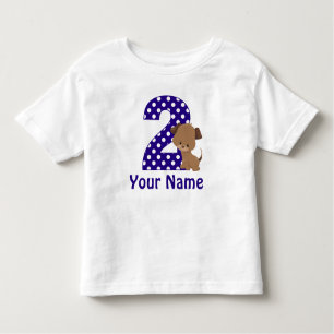 Second Birthday Boy Puppy Dog Toddler T-Shirt