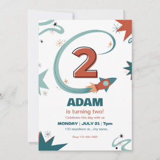 Second Birthday Celebration Invitation