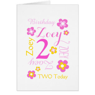 Second birthday flower custom graphic yellow pink