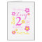 Second birthday flower custom graphic yellow pink