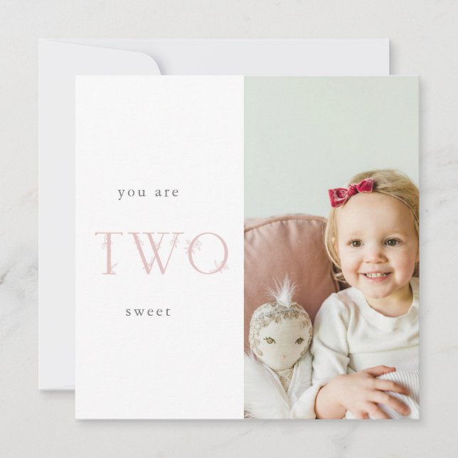 second birthday thank you card (Front)