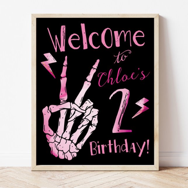 Second Birthday Welcome Sign, Bad TWO the Bone  Poster (Creator Uploaded)