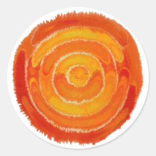 Second Chakra Healing Art #1 Classic Round Sticker