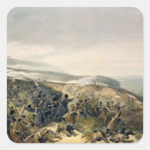 Second Charge of the Guards at Inkerman, 5th Novem Square Sticker