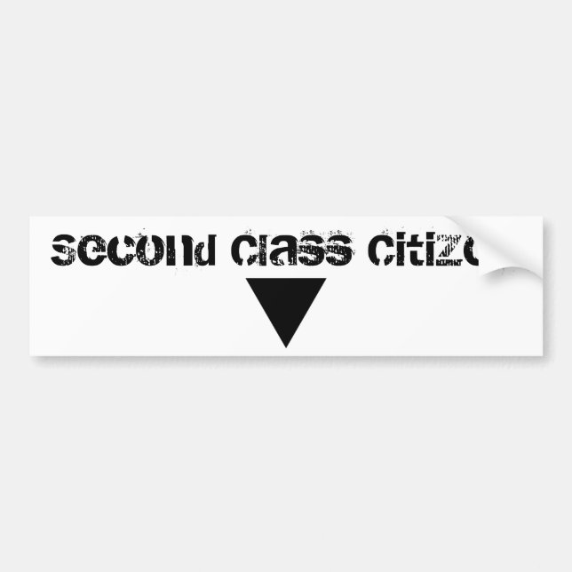 Second Class Citizen Lesbian Bumper Sticker (Front)