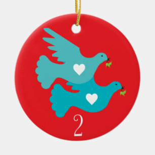 Second day of Christmas Ornament
