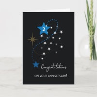 Second Employee Anniversary Congratulations Stars