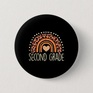 Second Grade 2nd Rainbow First Day Of School Teach 6 Cm Round Badge
