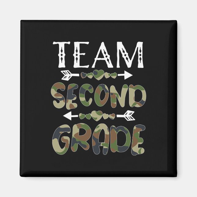 Second Grade Back To School 1st Day Camo Teachers  Magnet (Front)