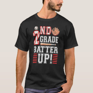 Second Grade Back To School 2nd Grade Batter Up Ba T-Shirt