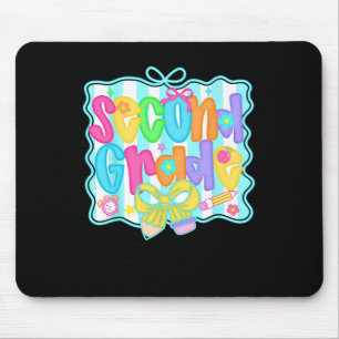 Second Grade Back To School 2nd Grade Coquette Tea Mouse Pad
