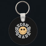 Second Grade Back To School 2nd Grade Smile Face B Key Ring<br><div class="desc">Second Grade Back To School 2nd Grade Smile Face Boys Girls</div>