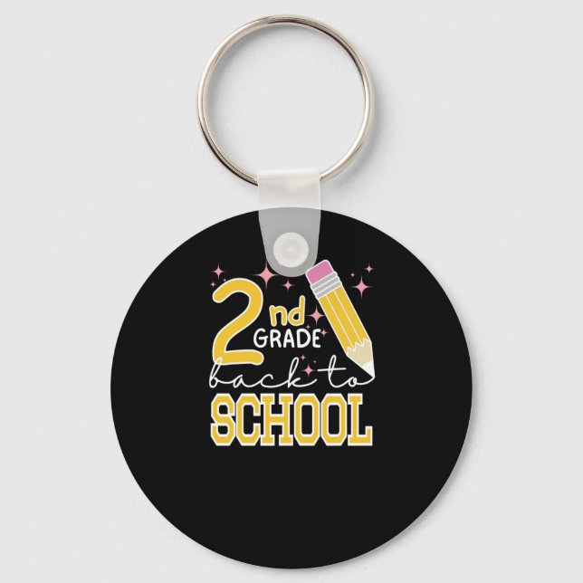 Second Grade Back To School  Key Ring (Front)