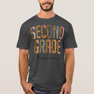 Second Grade Back to School Leopard For Teachers P T-Shirt