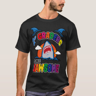 Second Grade Back To School Shark s Boys Girls Tea T-Shirt