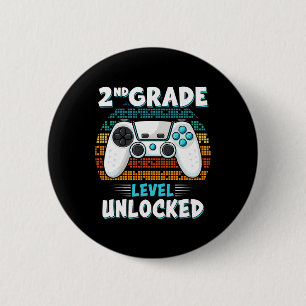 Second Grade Ck To School Gamer 2nd Grade For Boys 6 Cm Round Badge