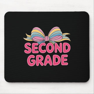 Second Grade Coquette Bow Teachers Back To School Mouse Pad